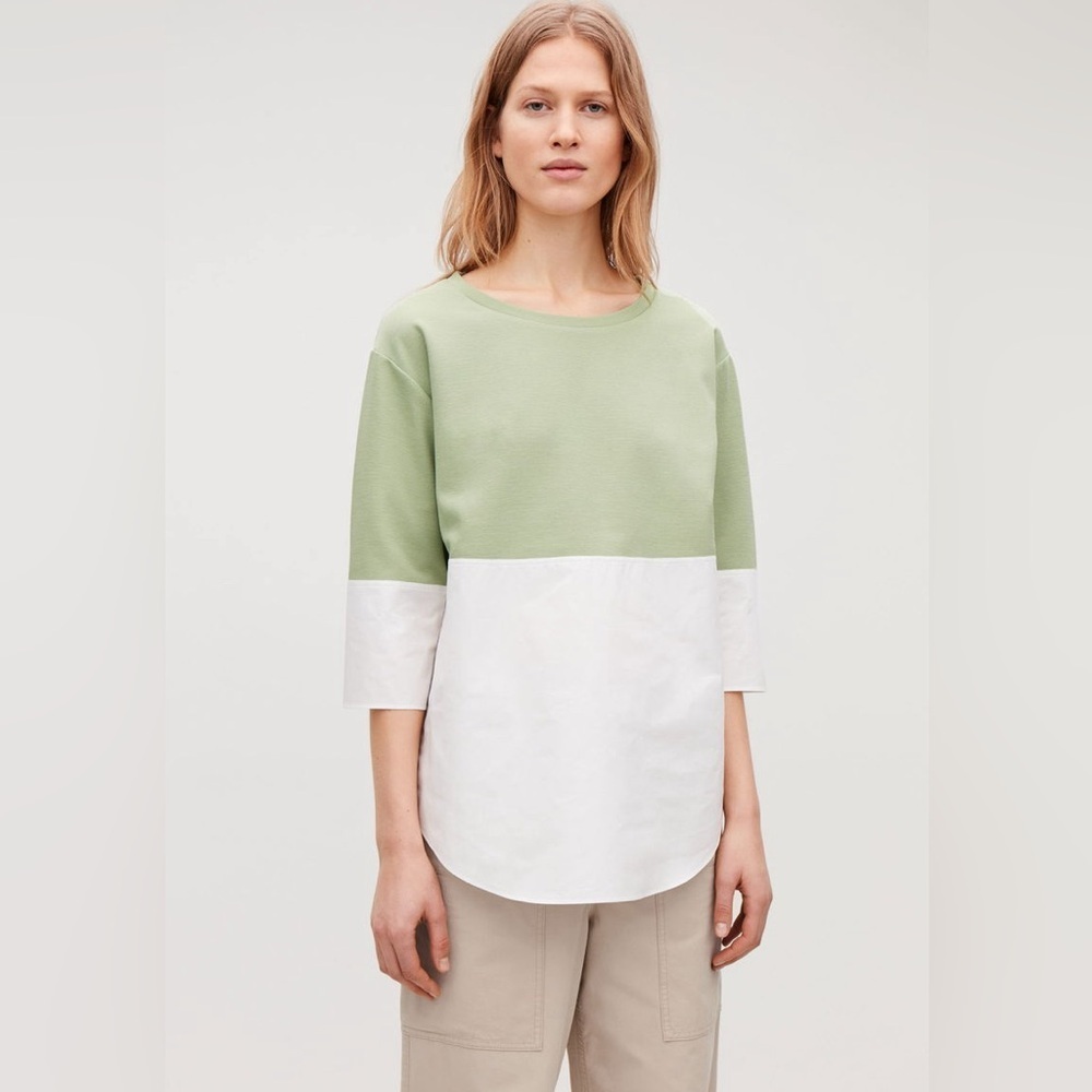 COS Sweatshirt with Shirt Hem | Size Medium